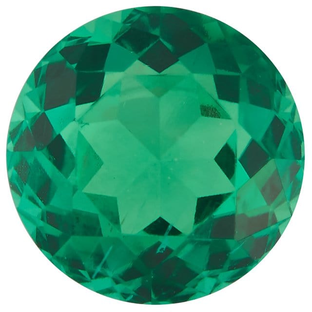 Round lab Grown Emerald Loose Stone Loose Gemstone by Nodeform