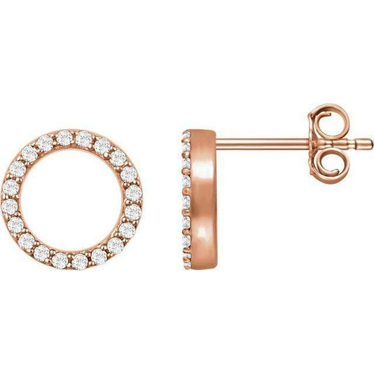 Geometric Diamond Circle Studs Earrings Earrings by Nodeform