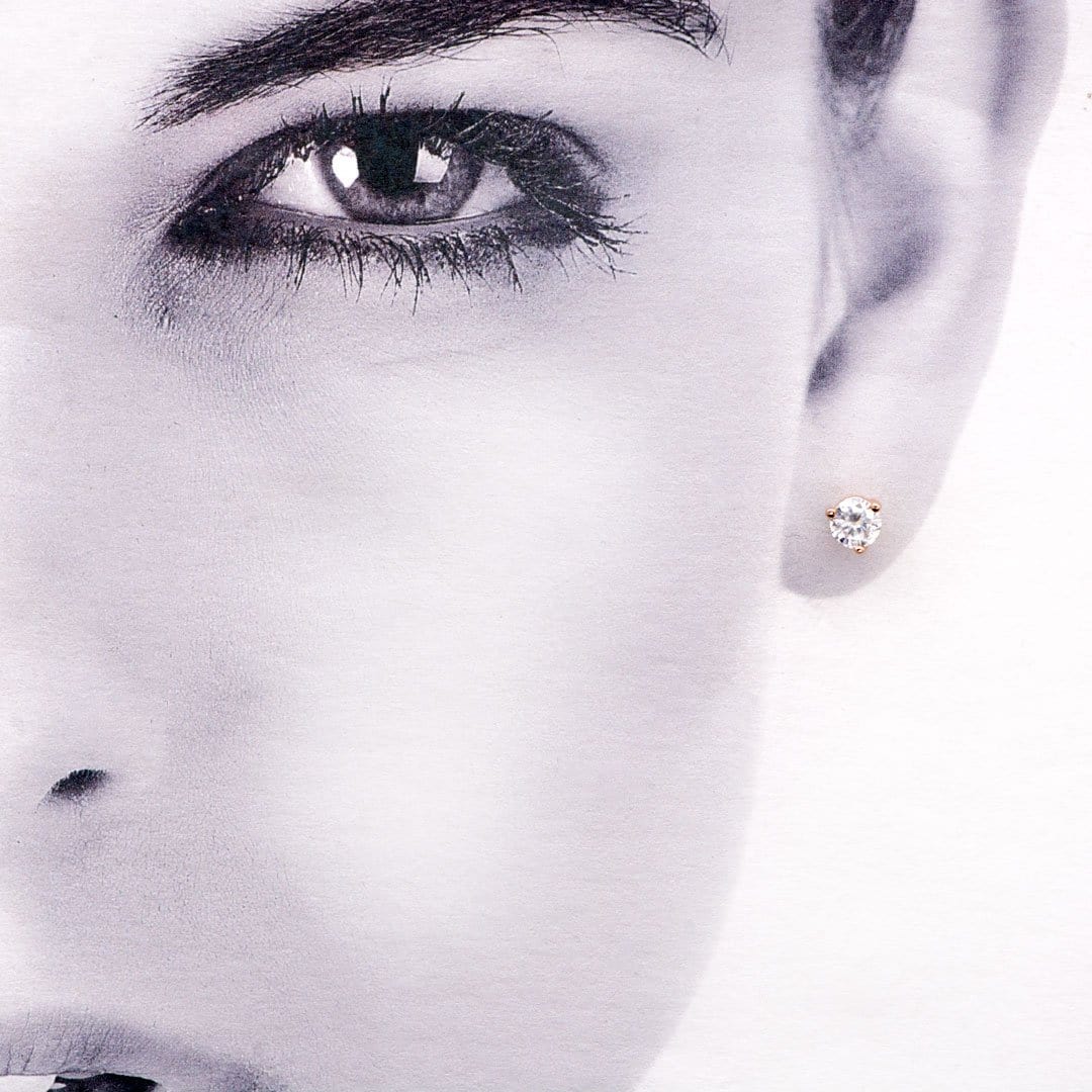 Moissanite 3-Prong Stud Earrings Earrings by Nodeform
