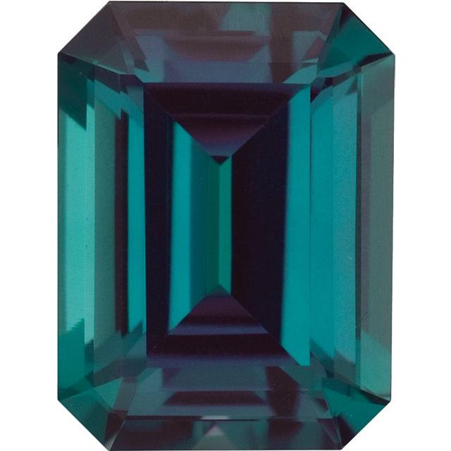 Emerald Cut Lab Created Alexandrite Gemstone Loose Gemstone by Nodeform