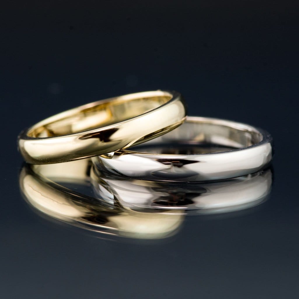 Women's Comfort Fit Narrow Domed Wedding Bands and Rings by Nodeform