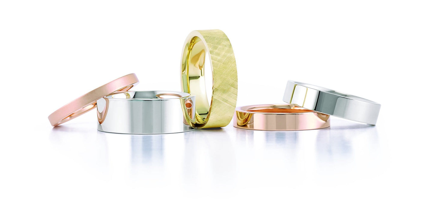 Wide Flat Modern Simple Wedding Band Ring by Nodeform