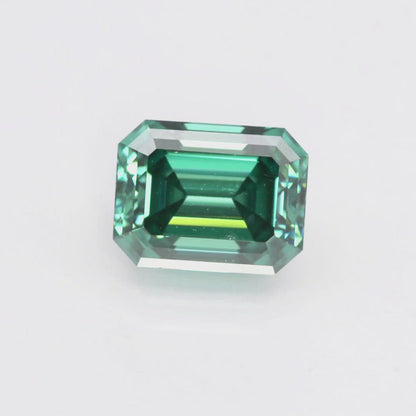 Emerald Cut Green Moissanite Loose Stone