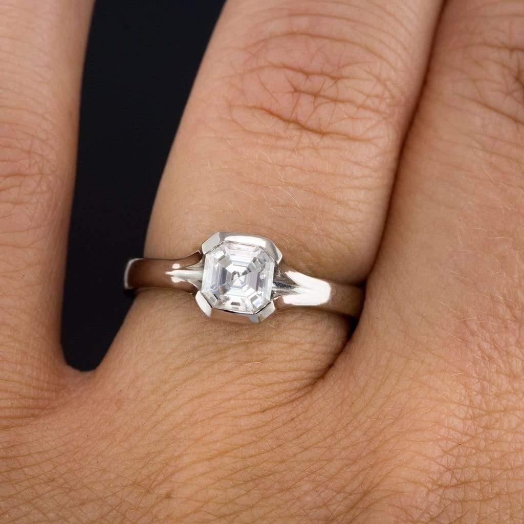 Asscher Cut Moissanite Stone Loose Gemstone by Nodeform