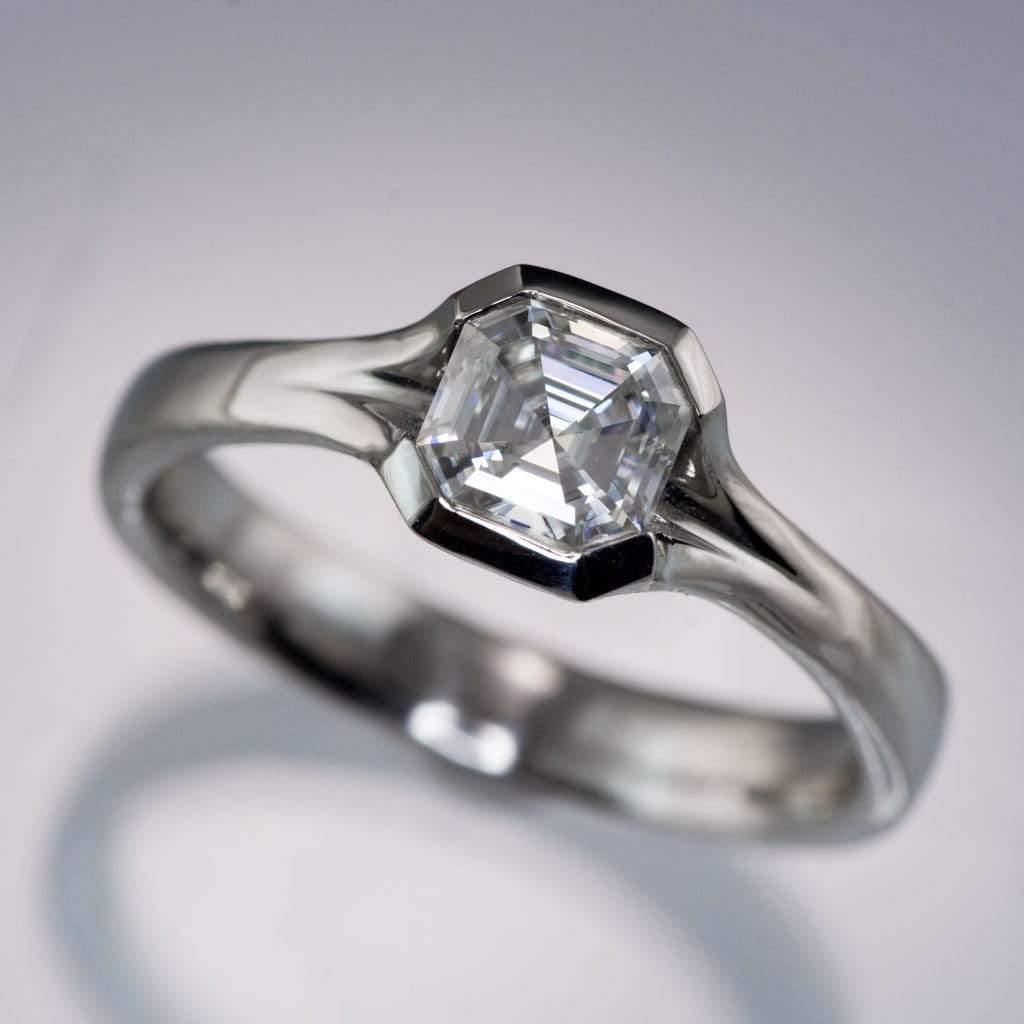 Asscher Cut Moissanite Stone Loose Gemstone by Nodeform