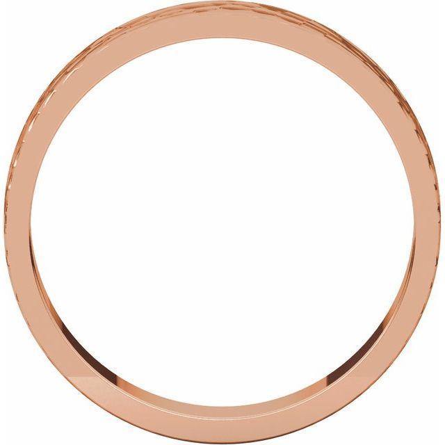 Hammered Flat Wedding Band Ring by Nodeform