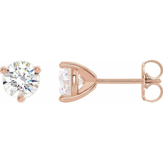 Moissanite 3-Prong Stud Earrings Earrings by Nodeform