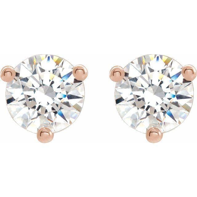 Moissanite 3-Prong Stud Earrings Earrings by Nodeform