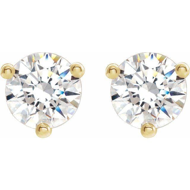 Moissanite 3-Prong Stud Earrings Earrings by Nodeform