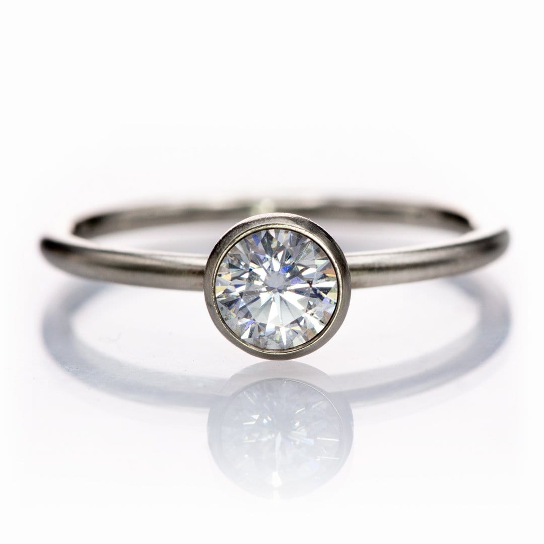 Decadent Round Halo Engagement Ring | Bashert Jewelry 5 / 2.20ct | D-E-F Colorless | Forever One