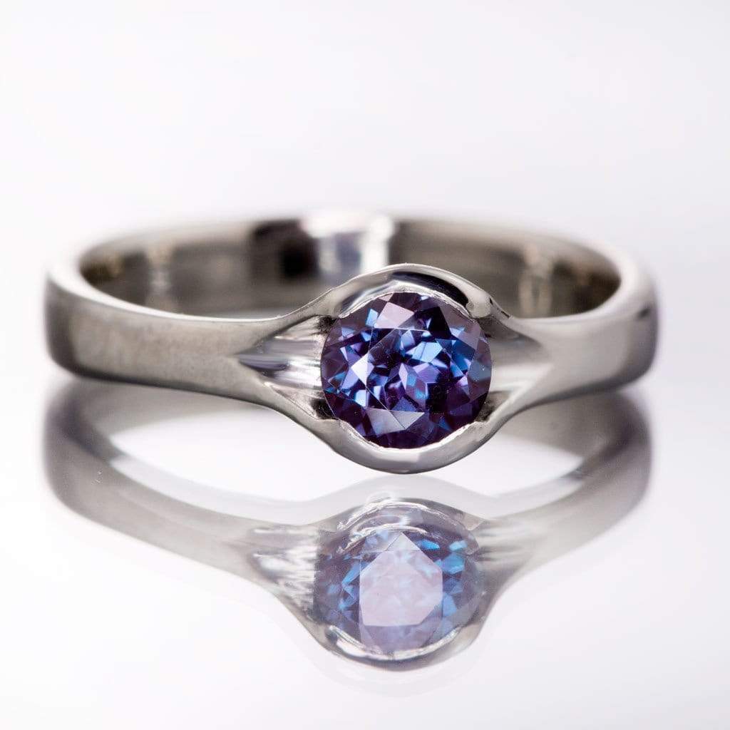 Round Cut Lab Created Alexandrite Gemstone Loose Gemstone by Nodeform