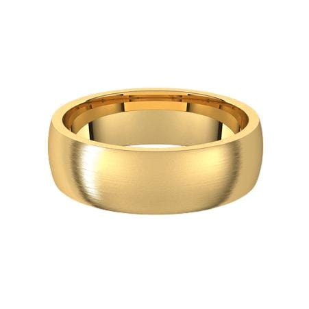 Wide Slightly Domed Modern Simple Wedding Band Ring by Nodeform