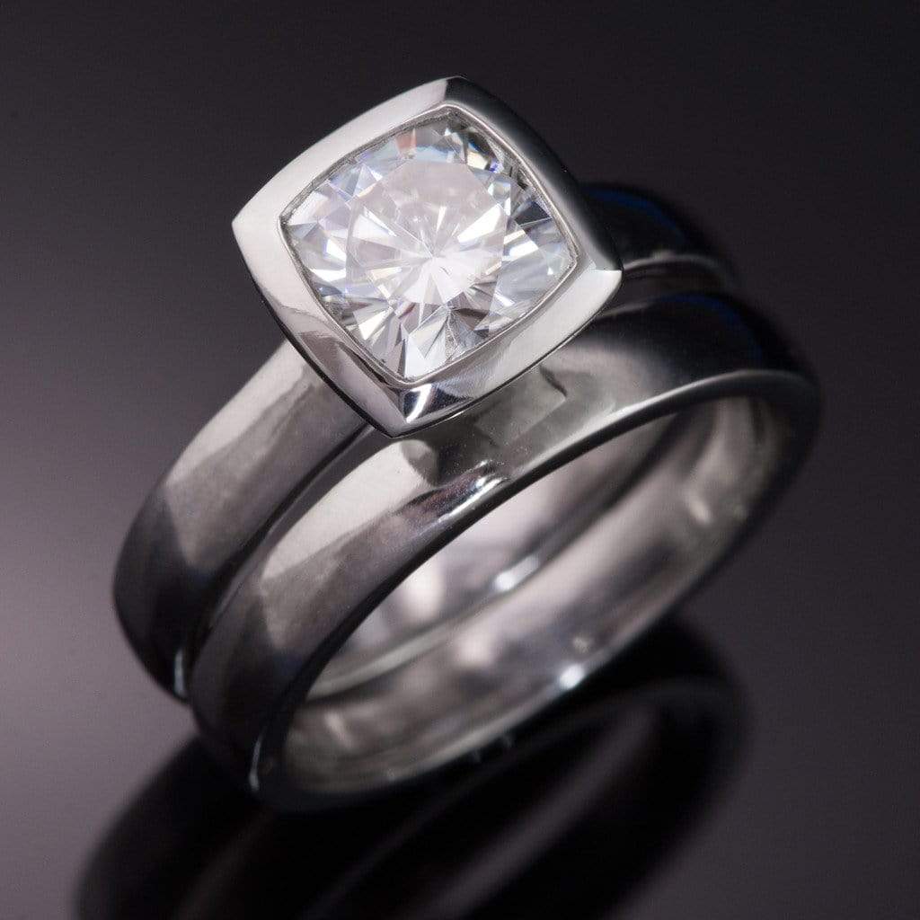 Women's Comfort Fit Narrow Domed Wedding Band Ring by Nodeform