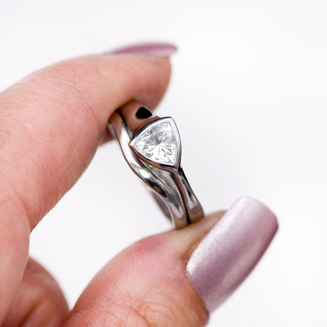 Trillion Cut Moissanite Stone Loose Gemstone by Nodeform