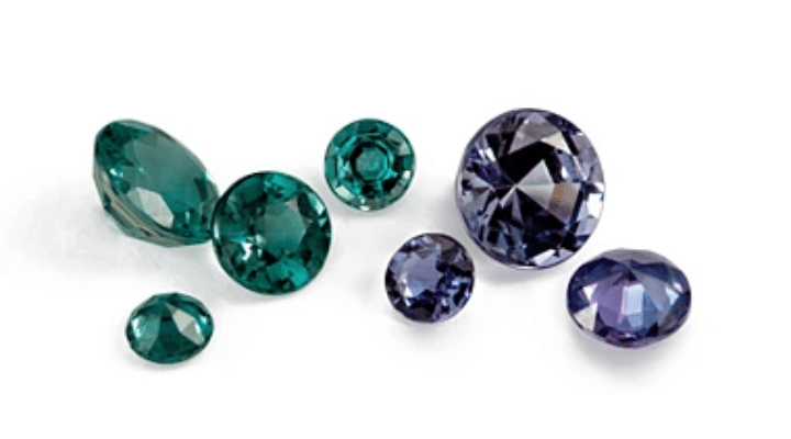 Round Cut Lab Created Alexandrite Gemstone Loose Gemstone by Nodeform