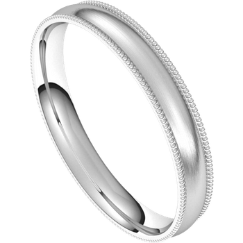 Milgrain Edge Narrow Wedding Band Ring by Nodeform