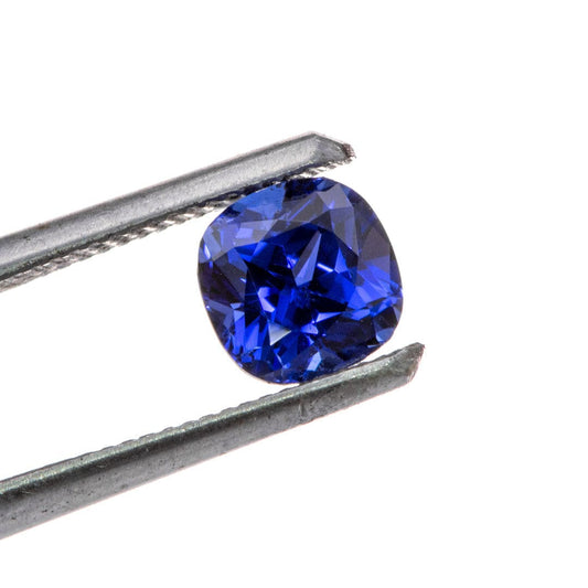 Square Cushion Cut Lab Created Blue Sapphire Gemstone Loose Gemstone by Nodeform