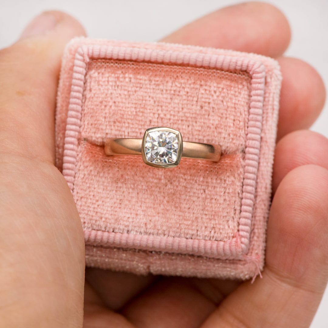 Square Cushion Cut Moissanite Stone Loose Gemstone by Nodeform