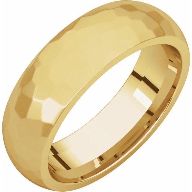Men's Comfort Fit Classic Domed Wedding Band Ring by Nodeform