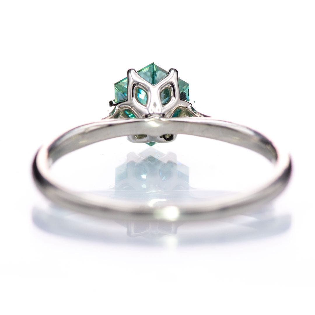 Dahlia - Six Prong Set Narrow Cathedral Solitaire Engagement Ring - Setting only Ring Setting by Nodeform
