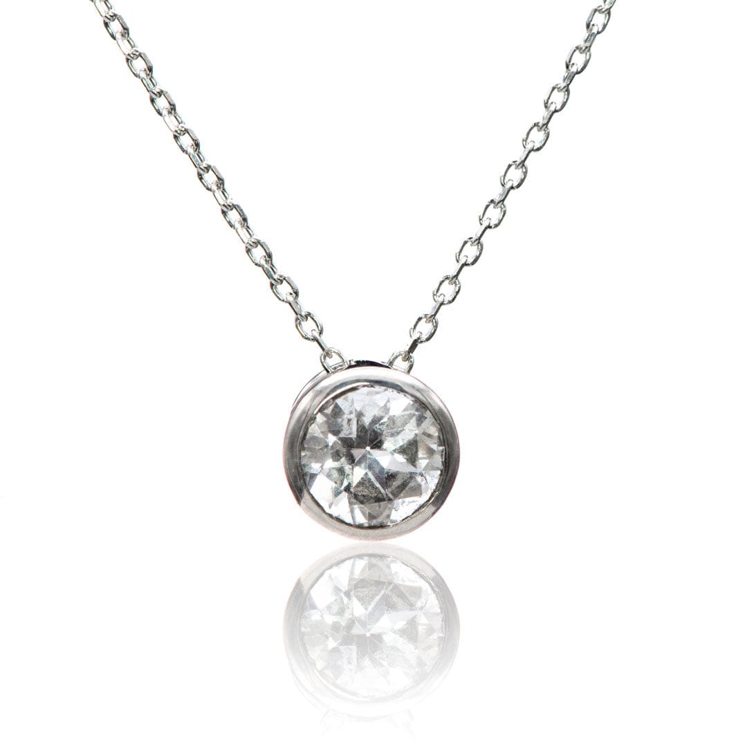 Sterling Silver with Floating Cubic Zirconia Pendant Necklace - A New Day™  Silver