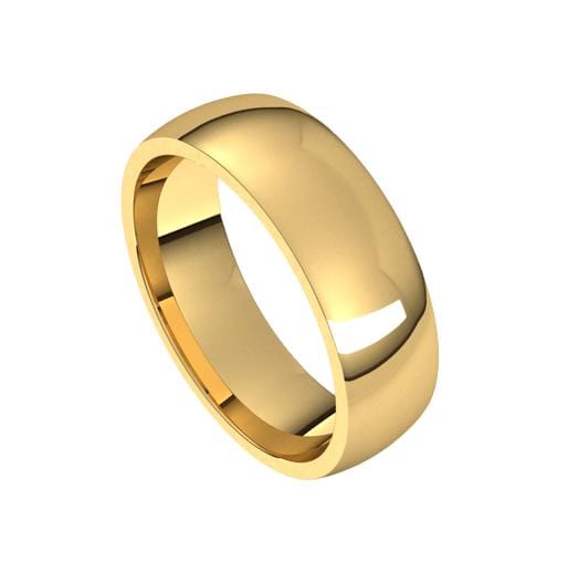 Wide Slightly Domed Modern Simple Wedding Band Ring by Nodeform