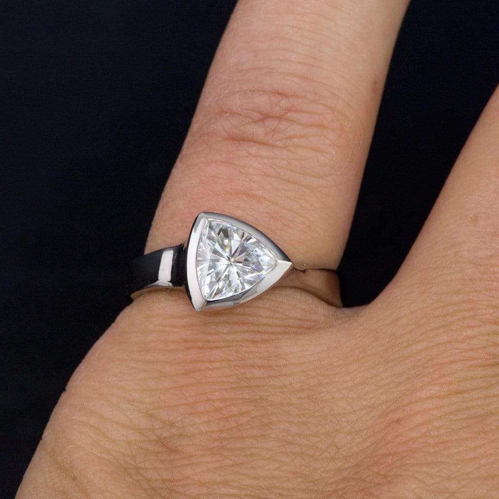 Trillion Cut Moissanite Stone Loose Gemstone by Nodeform