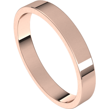 Narrow Flat Simple Wedding Band, 2-4mm Width 14k Rose Gold / 2mm Ring by Nodeform
