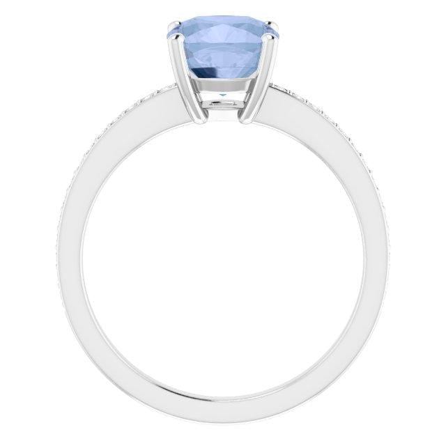 Darcy - Basket Set Engagement Ring with Accented Shank - Setting only Ring Setting by Nodeform