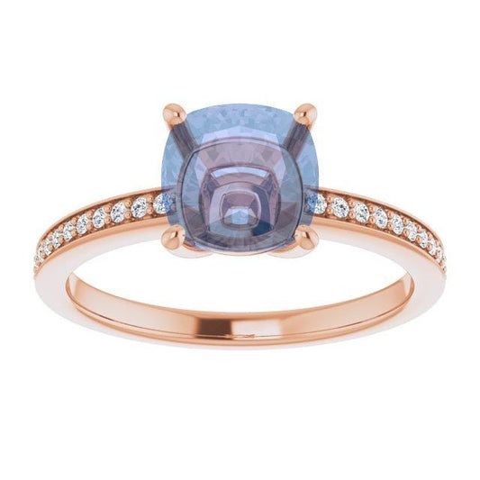 Darcy - Basket Set Engagement Ring with Accented Shank - Setting only Ring Setting by Nodeform