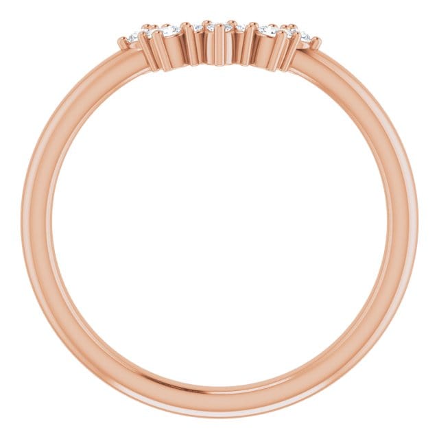 Casey Band - C-Shape Contoured Accented Diamond, or Sapphire Shadow Wedding Ring Ring by Nodeform