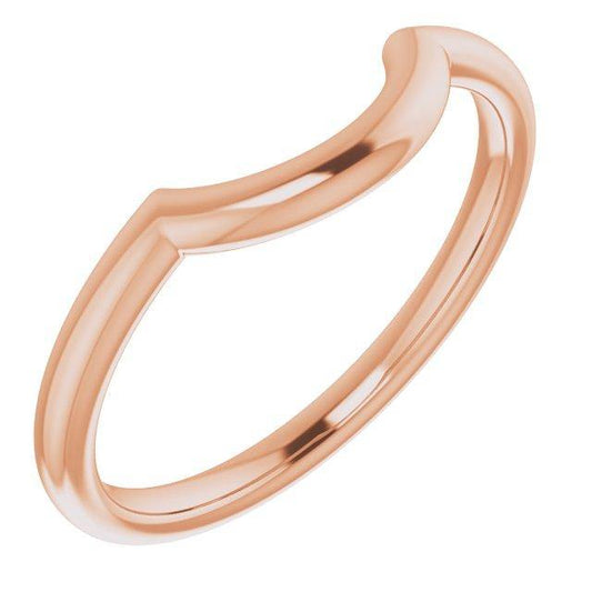 Cassandra Ring C-Shaped Contoured Curved Thin Wedding Ring Stacking Band Ring by Nodeform