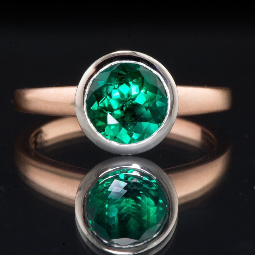 Round lab Grown Emerald Loose Stone Loose Gemstone by Nodeform
