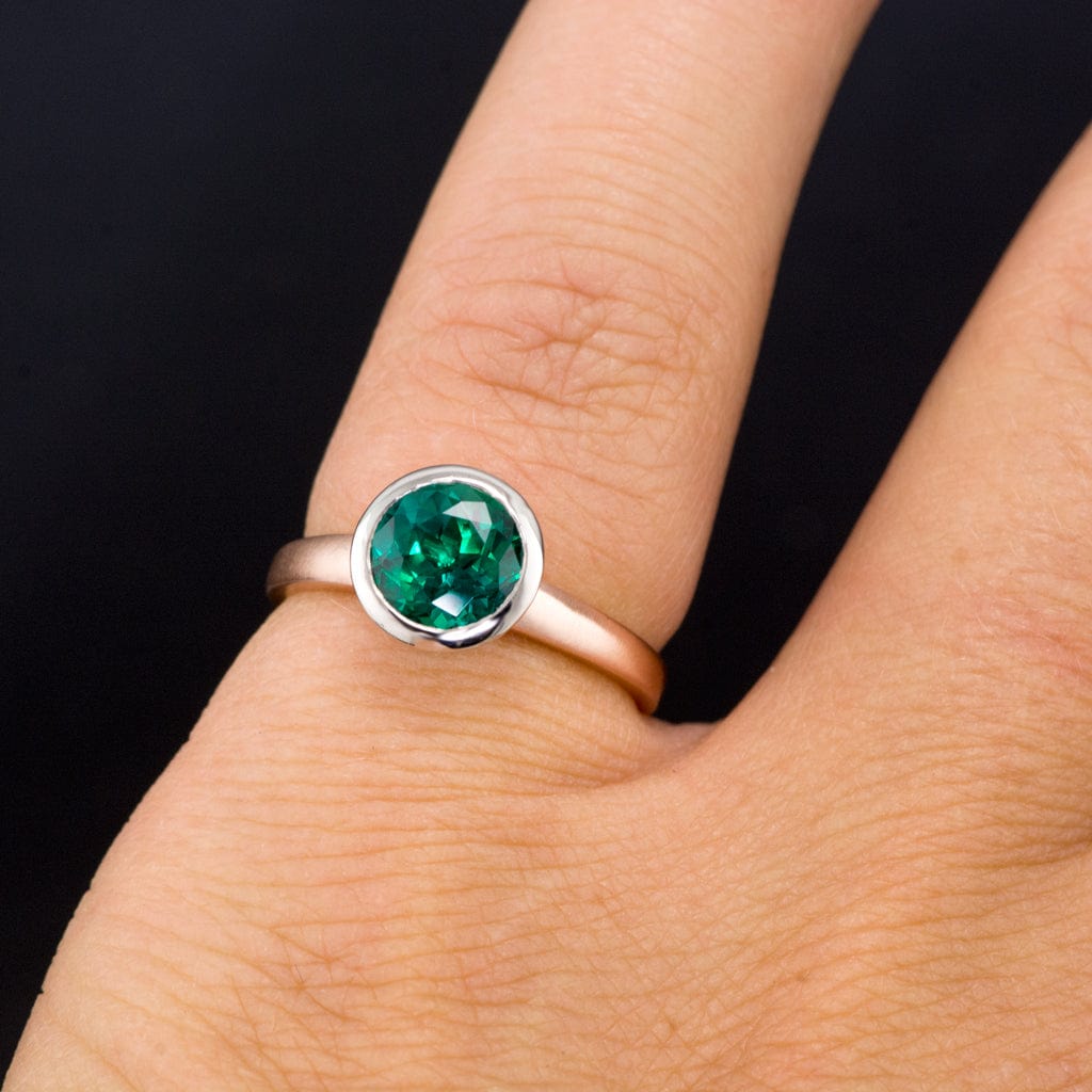 Round lab Grown Emerald Loose Stone Loose Gemstone by Nodeform