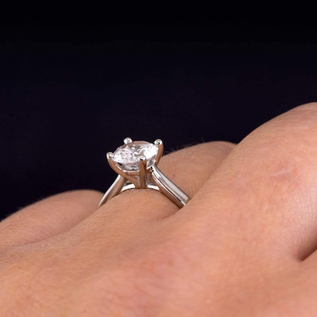 Amelia Ring- White Sapphire Prong Set Cathedral Style Solitaire Engagement Ring Ring by Nodeform