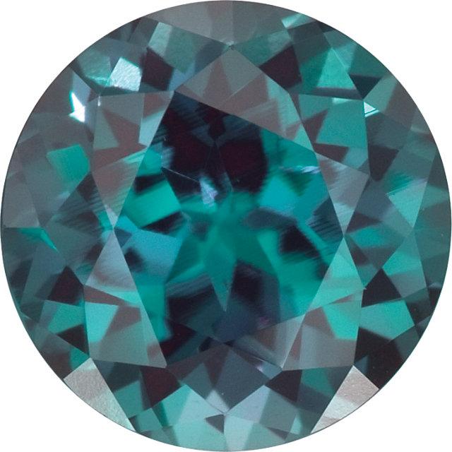 Round Cut Lab Created Alexandrite Gemstone Loose Gemstone by Nodeform
