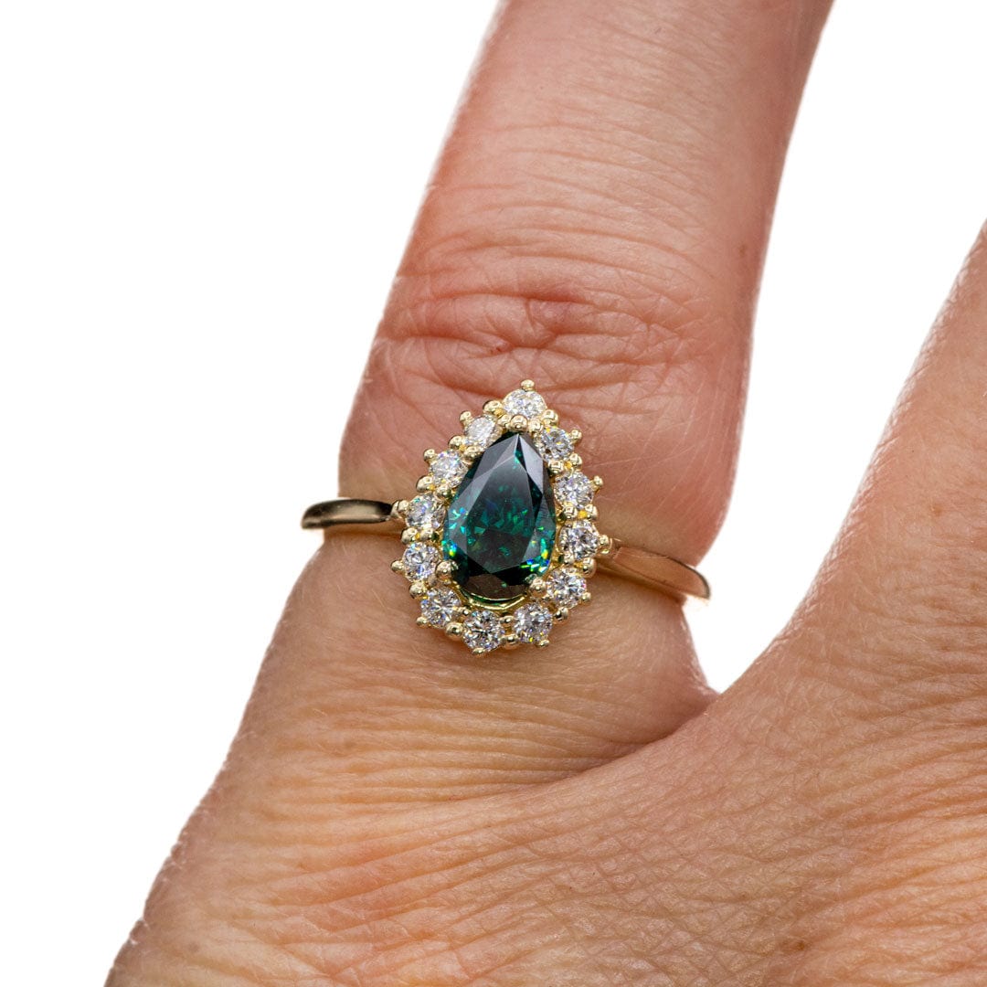 Ophelia - Prong Set Halo Engagement Ring - Setting only Ring Setting by Nodeform