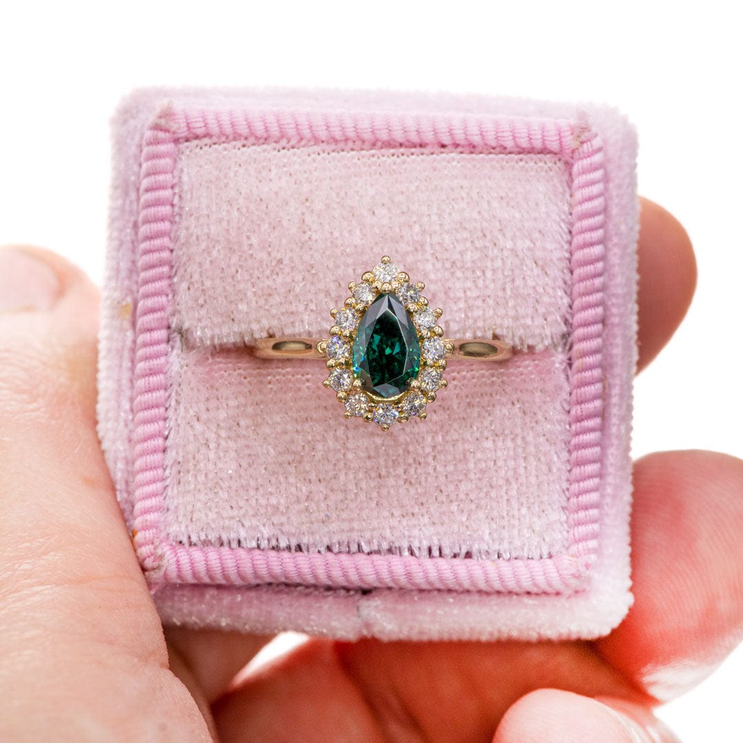 Pear Green Moissanite Loose Stone Loose Gemstone by Nodeform