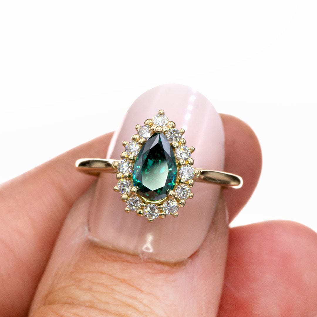 Pear Green Moissanite Loose Stone Loose Gemstone by Nodeform