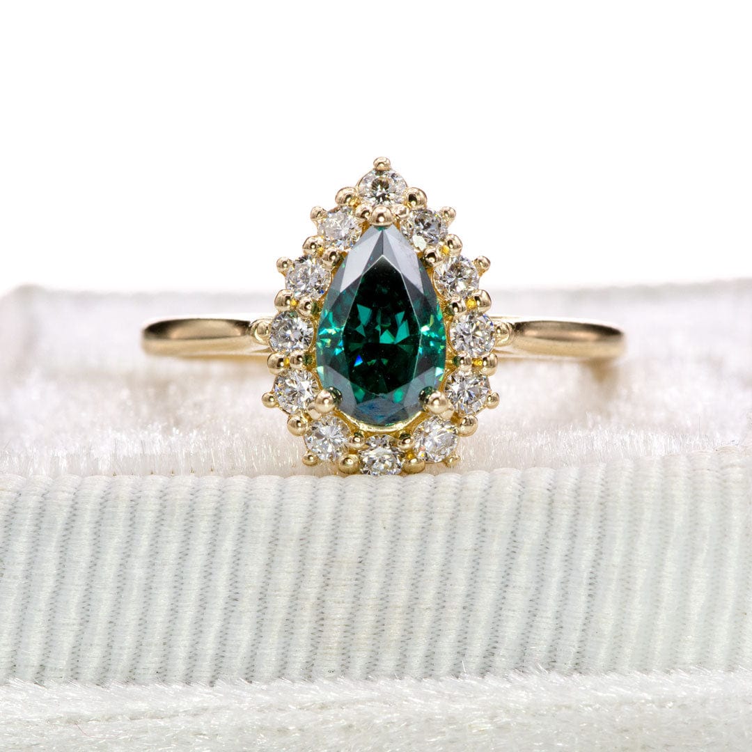 Pear Green Moissanite Loose Stone Loose Gemstone by Nodeform