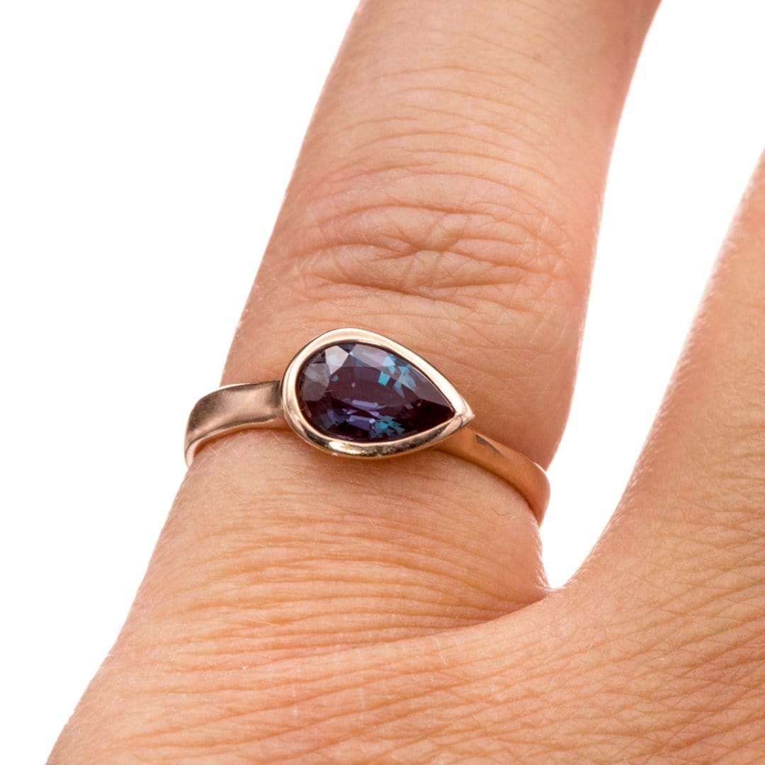 Pear Cut Lab Created Alexandrite Gemstone Loose Gemstone by Nodeform