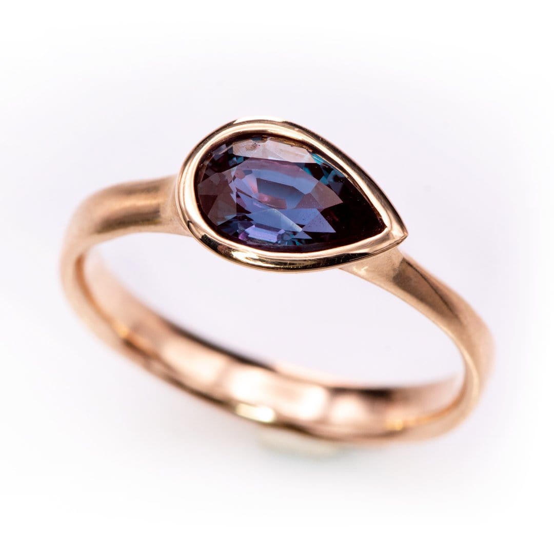 Pear Cut Lab Created Alexandrite Gemstone Loose Gemstone by Nodeform