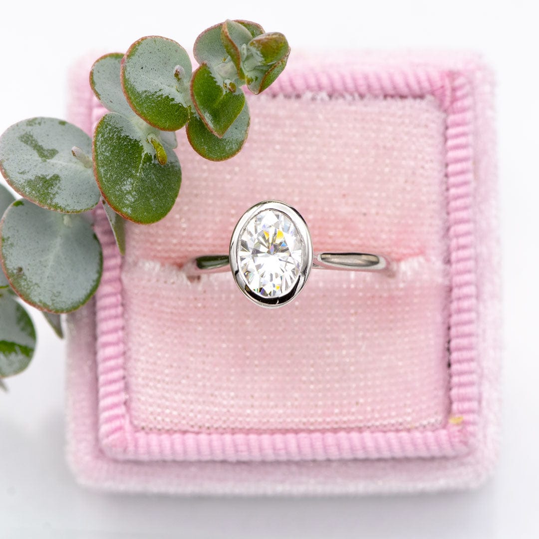 Emma Bezel Set Solitaire Engagement Ring - Setting only Ring Setting by Nodeform