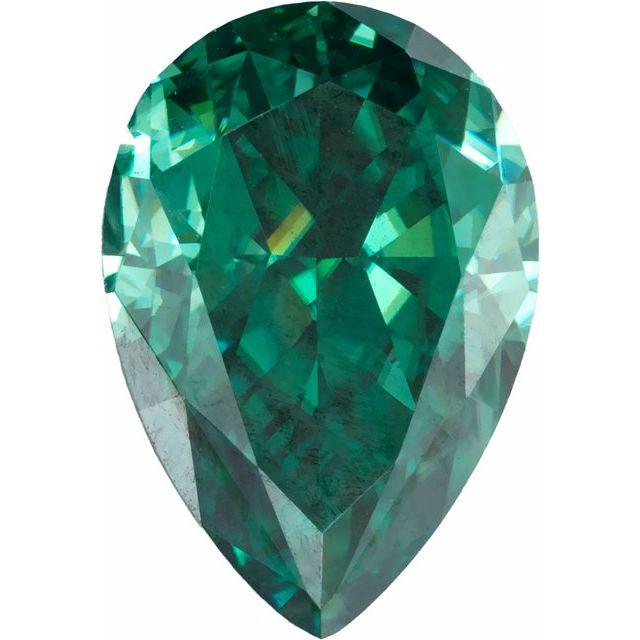 Pear Green Moissanite Loose Stone 7x5 mm/0.82ct Green Moissanite Loose Gemstone by Nodeform