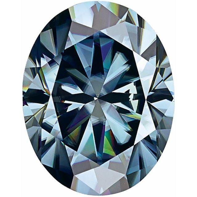 Oval Blue-Gray Moissanite Loose Stone 6x4mm/0.55ct Blue-Gray Moissanite Loose Gemstone by Nodeform