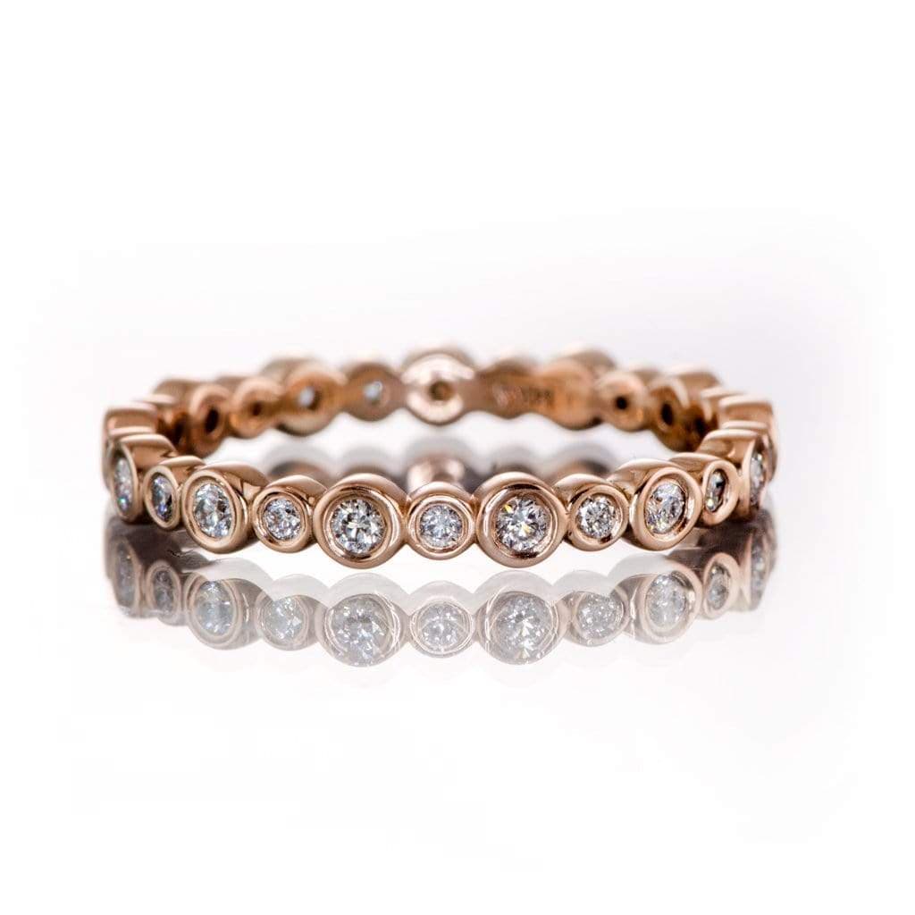 Bree Anniversary Band - Bezel Set Diamond Eternity Stacking Ring Wedding Band Lab Grown Diamonds / 14k Rose Gold Ring by Nodeform