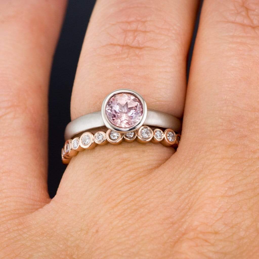 Bree Anniversary Band - Bezel Set Diamond Eternity Stacking Ring Wedding Band Ring by Nodeform