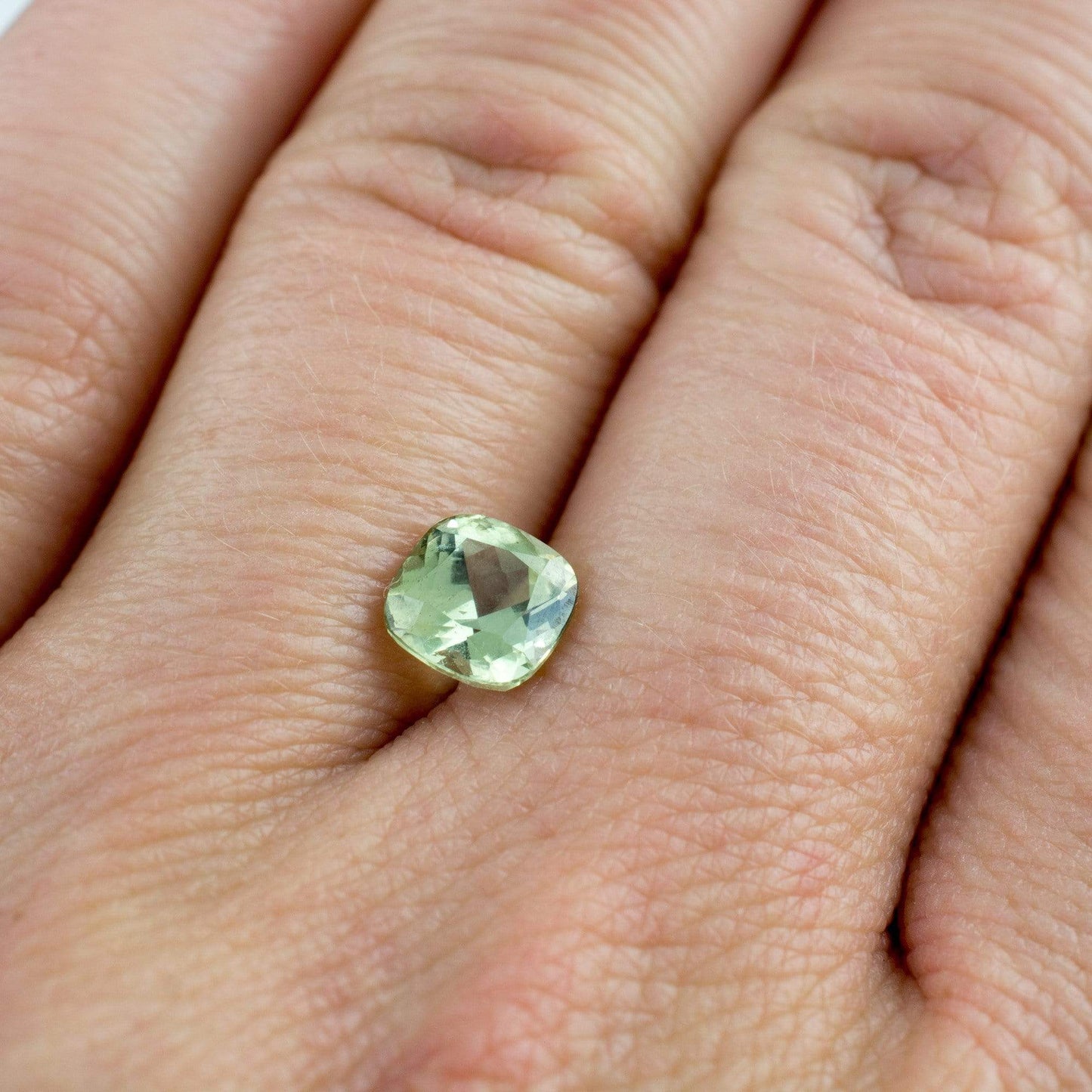 Large Green Fair Trade Montana Sapphire Half Bezel Solitaire Engagement Ring Ring by Nodeform