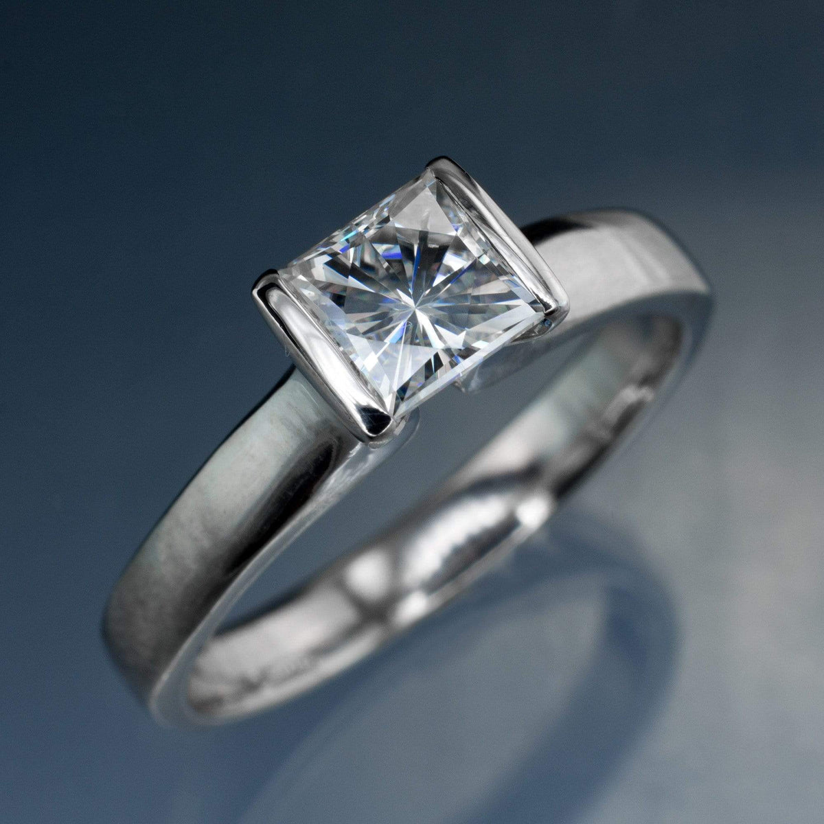 Square Brilliant / Princess Cut Moissanite Stone Loose Gemstone by Nodeform