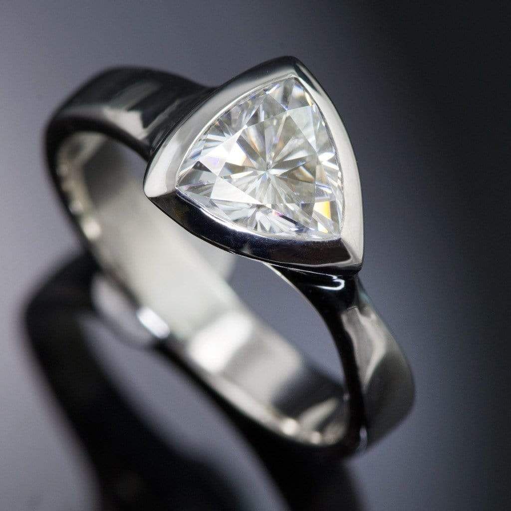 Trillion Cut Moissanite Stone Loose Gemstone by Nodeform